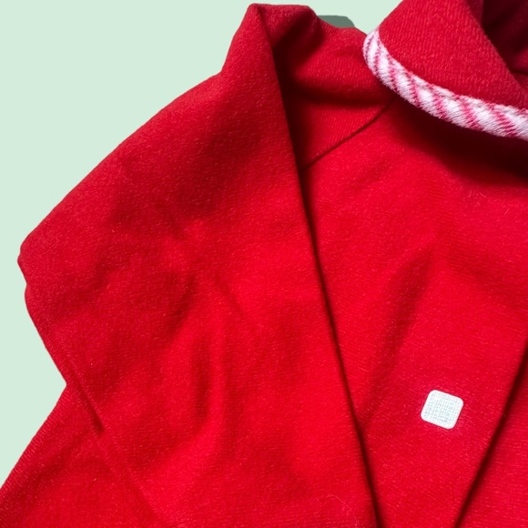 Vintage Baby Sears Red Candy Cane Fleece One Piece Holiday Pajamas - Picture 5 of 9